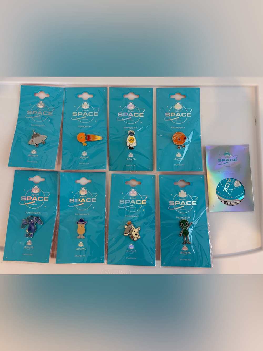 Jellycat Kids Space Enamel Pin -Sticker set